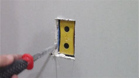 cutting electrical boxes in drywall|electrical outlet box for drywall.